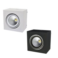 Mimarled Kare Philips Ledli 40W Sıva Üstü Spot Beyaz, Siyah