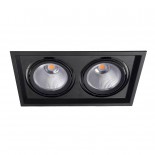 Hareketli Çiftli Kare 33 cm Sıva Altı Gömme Led Spot Armatür 30 Watt