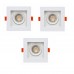 ABS Kare Sıva Altı GU10 7W LED Spot Armatür Beyaz Kasa 3 Adet ABS Kare Sıva Altı GU10 7W LED Spot Armatür Beyaz Kasa 3 Adet