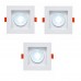 ABS Kare Sıva Altı GU10 7W LED Spot Armatür Beyaz Kasa 3 Adet ABS Kare Sıva Altı GU10 7W LED Spot Armatür Beyaz Kasa 3 Adet