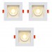 ABS Kare Sıva Altı GU10 7W LED Spot Armatür Beyaz Kasa 3 Adet ABS Kare Sıva Altı GU10 7W LED Spot Armatür Beyaz Kasa 3 Adet