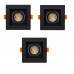 ABS Kare Sıva Altı 7W GU10 LED Spot Armatür Siyah Kasa 3 Adet ABS Kare Sıva Altı 7W GU10 LED Spot Armatür Siyah Kasa 3 Adet