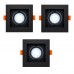 ABS Kare Sıva Altı 7W GU10 LED Spot Armatür Siyah Kasa 3 Adet ABS Kare Sıva Altı 7W GU10 LED Spot Armatür Siyah Kasa 3 Adet