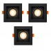ABS Kare Sıva Altı 7W GU10 LED Spot Armatür Siyah Kasa 3 Adet ABS Kare Sıva Altı 7W GU10 LED Spot Armatür Siyah Kasa 3 Adet
