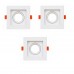 ABS Kare Sıva Altı GU10 LED Spot Armatür Kasası Beyaz 3 Adet ABS Kare Sıva Altı GU10 LED Spot Armatür Kasası Beyaz 3 Adet