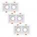 ABS Kare Sıva Altı GU10 LED Spot İkili Armatür Kasası Beyaz 3 Adet ABS Kare Sıva Altı GU10 LED Spot İkili Armatür Kasası Beyaz 3 Adet